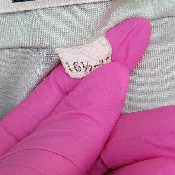 Vintage 90s Arrow Kent MOD Button Shirt XL 23x31 Mint Green - Picture 8 of 14